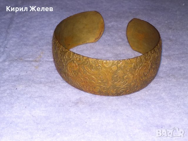 ХРЕКРАСНА ФЛОРАЛНО ОРНАМЕНТИРАНА МЕДНА РЕГУЛИРУЕМА РЕТРО ГРИВНА с Надпис ПЕТЯ Ръчна ИЗРАБОТКА 70311, снимка 5 - Антикварни и старинни предмети - 41281154