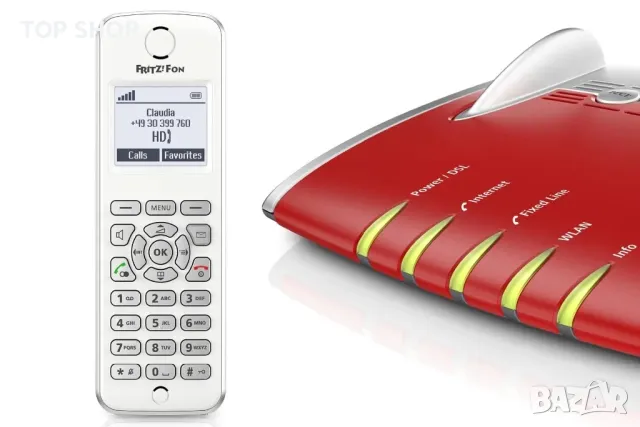Безжичен DECT телефон AVM FRITZ!Fon M2/HD телефония/мултимедия/международна версия, снимка 6 - Стационарни телефони и факсове - 49308622