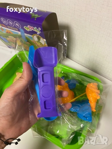 Креативен комплект кинетичен пясък и формички 3D Животни, куфарче, снимка 10 - Образователни игри - 51619037