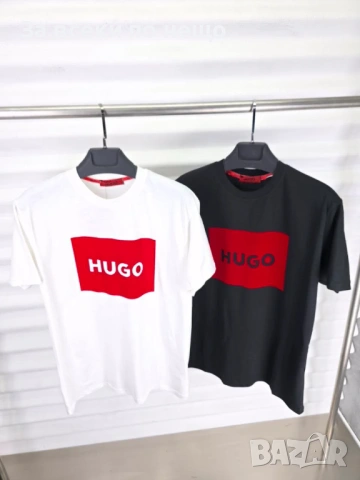 Hugo Boss Мъжка Тениска👕Мъжка Блуза С Къс Ръкав Хуго Бос - Черна Или Бяла Код A1270