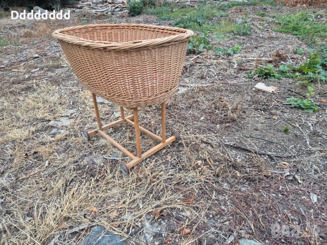 Стара Плетена бебешка кошара от 1935 г., снимка 4 - Антикварни и старинни предмети - 51776034