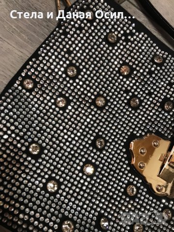 Дамска чанта с кристали, снимка 4 - Чанти - 42572075