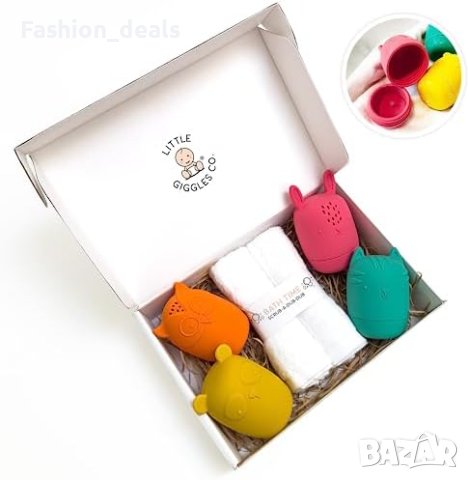 Нов Подаръчен комплект играчки за баня + кърпи Подарък деца и бебе