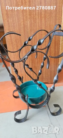 Ретро стойка за чадър от ковано желязо , снимка 2 - Антикварни и старинни предмети - 51115346