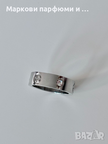 Унисекс Пръстен - реплика Cartier , модел “Love”, от неръждаема стомана, размер 7, снимка 4 - Пръстени - 44729174