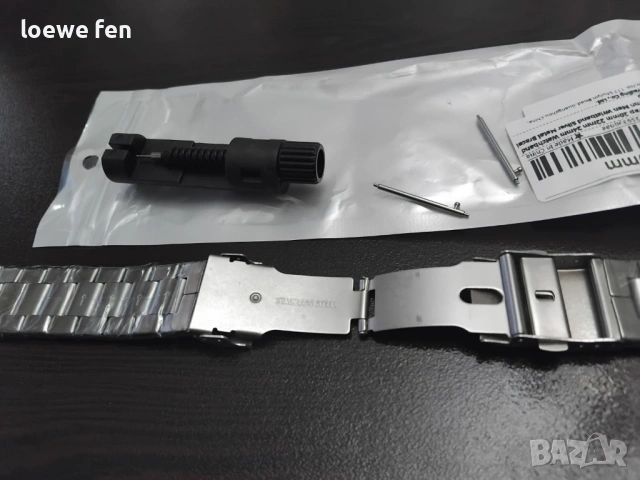 Верижка за часовник неръждаема стомана 24 мм!, снимка 13 - Мъжки - 53583840