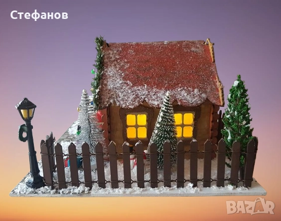 Дървена коледна къщичка, снимка 6 - Декорация за дома - 52567788