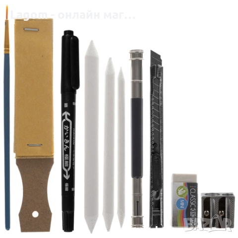 Професионален комплект графитни моливи за рисуване и скициране 74 части, Maaleo, за деца и възрастни, снимка 14 - Други игри - 52561275