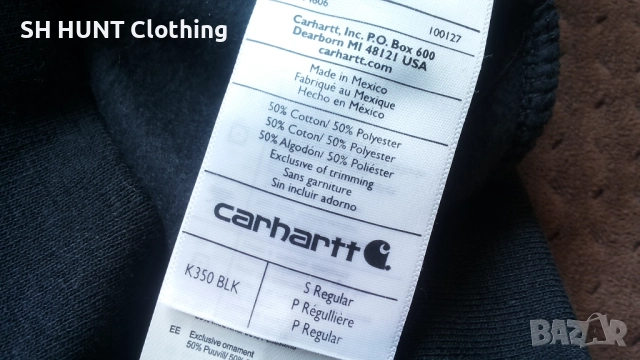 Carhartt Midweight Zip Front Sweatshirt K350 размер S Горница W4-334, снимка 16 - Суичъри - 51993825