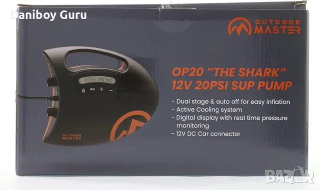 Суб борд  OutdoorMaster 20PSI SUP въздушна помпа с високо налягане Shark двустепенно , снимка 8 - Друга електроника - 49856991