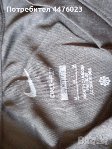 Черна тениска Найк, размер М, снимка 2 - Тениски - 52948529