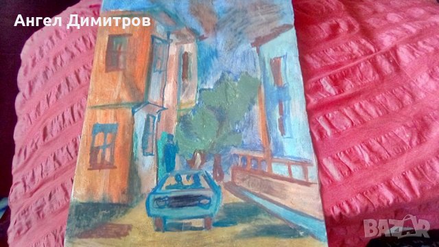 Ангел Ботев картина смесена техника 