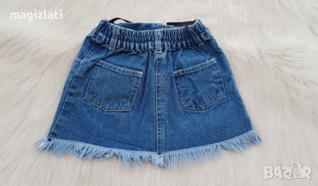 Дънкова пола за бебе 6-9 месеца, снимка 3 - Бебешки рокли - 42244714