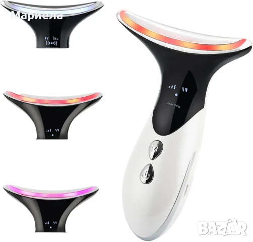 Масажор за лице с LED терапия / Изглаждане на фините линии / Лифтинг за лице