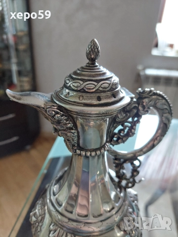 RRR Много рядка сребърна кана/ 19 век/сребро, злато, чаша, снимка 12 - Аксесоари за кухня - 52315451