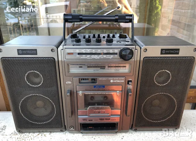 💥Hitachi TRK-9140E Голям,тежък и много свирещ на марката,Емблема!
, снимка 11 - Радиокасетофони, транзистори - 55774018