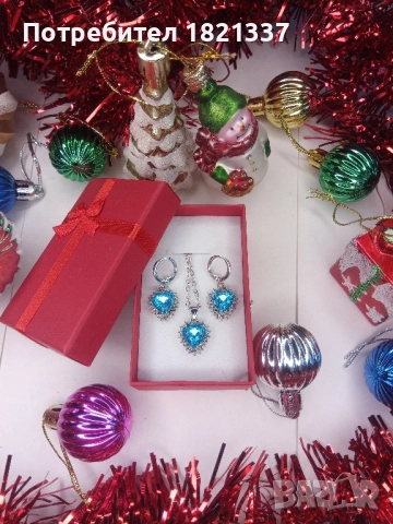 Комплект колие и обици , снимка 7 - Бижутерийни комплекти - 52829668