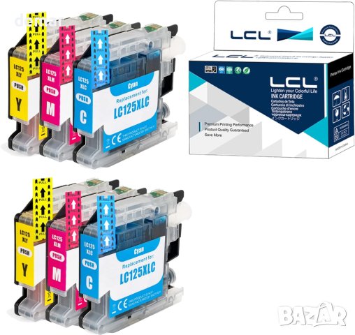 LCL Съвместима с LC125 LC125XL LC125XLC LC125XLM LC125XLY за Brother, снимка 1 - Принтери, копири, скенери - 42520324