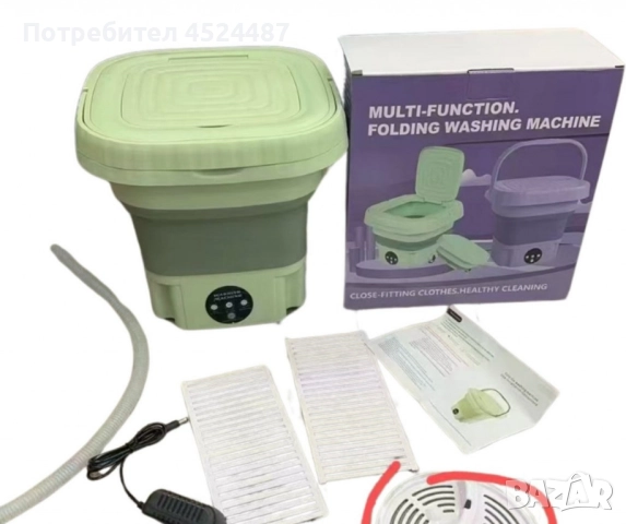 Електрическа компактна преносима пералня с горен отвор и контрол на докосване., снимка 4 - Перални - 50629263