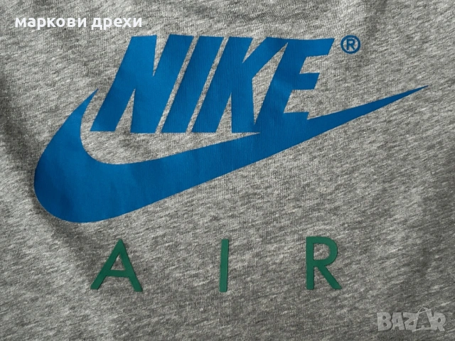 Nike Men's Sportswear Air Logo T-Shirt Dark Grey Heather/Blue S, снимка 5 - Тениски - 53062232
