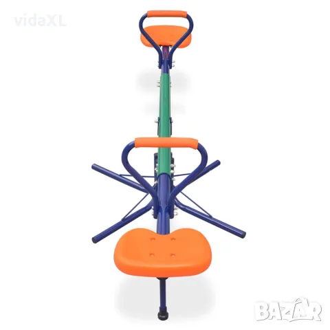 vidaXL Люлка везна въртяща се на 360-градуса, оранжеви седалки, снимка 2 - Детски люлки - 56148312
