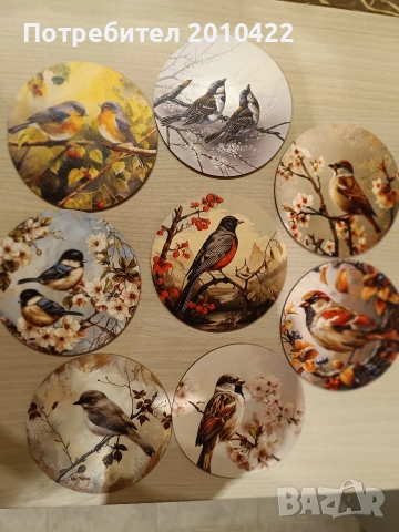Подложки за чаши, 8 бр., нови, Диаметър 9.8 см., снимка 9 - Други стоки за дома - 48780228