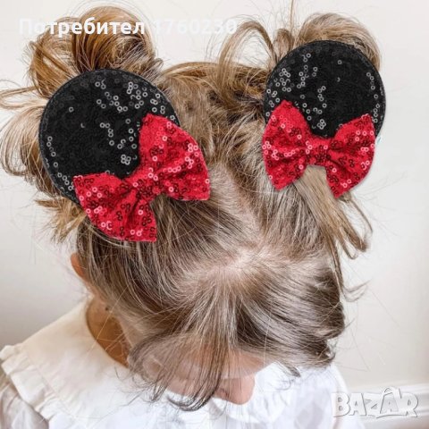 Комплект чанта и шноли за коса Minnie mouse , снимка 3 - Аксесоари за коса - 44196068