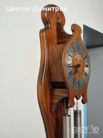 Антикватен стенен часовник с тежести Orfac, , снимка 3 - Антикварни и старинни предмети - 52682631