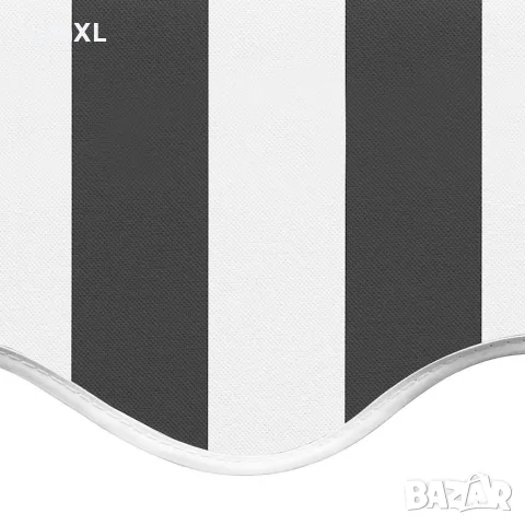 vidaXL Резервен плат за тента, антрацит и бяло, 400x300 см, полиестер, снимка 5 - Облицовки - 56146607