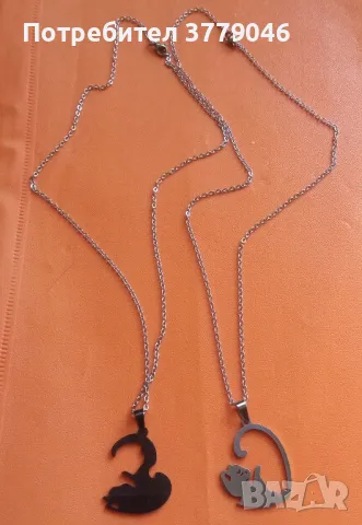 Комплект колиета Обичам котките, снимка 4 - Колиета, медальони, синджири - 47699189