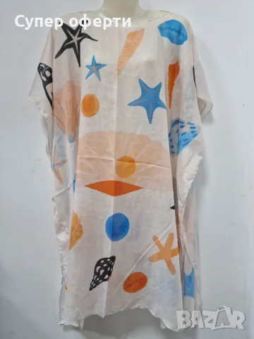 Плажна туника от 100% памук – Стил и комфорт за лятото, снимка 4 - Туники - 49903602