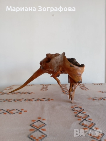 Авторска скулптура, Абстрактна пластика от дърво - 2 бр., ръчна изработка 1987 г., уникати, снимка 13 - Антикварни и старинни предмети - 47720845