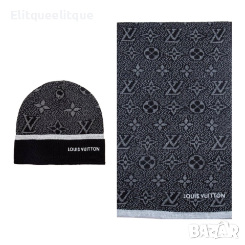 комплект шапка и шал в кутия Louis Vuitton polo hugo boss, снимка 11 - Шапки - 52199897