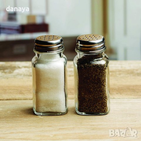 3594 Комплект стъклени солнички, 2 броя, снимка 5 - Аксесоари за кухня - 39869738