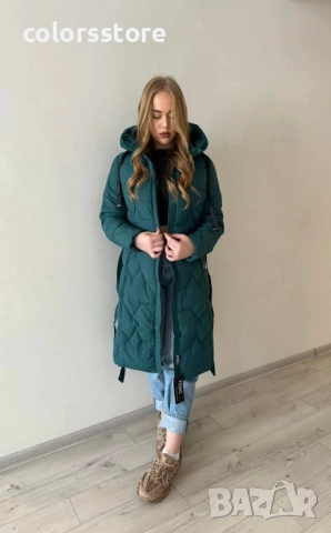 Дамско зимно яке-петрол/IM39x, снимка 5 - Якета - 51588651