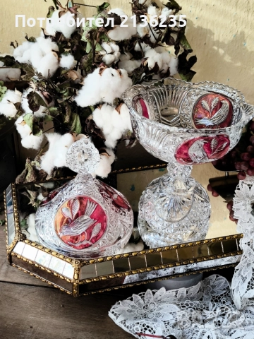 Кристални съдове Hofbauer „Byrdes“ , снимка 8 - Антикварни и старинни предмети - 52012701