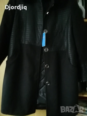 НОВО черно палто ХХЛ, снимка 6 - Палта, манта - 52318609