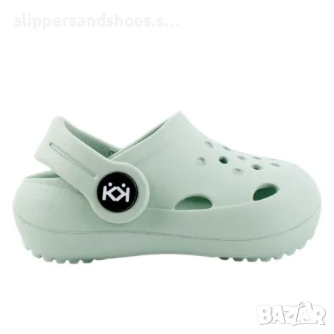 Детски чехли КК в цвят свежа мента