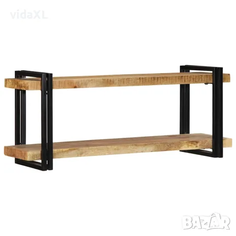 vidaXL Стенен рафт 110x33x45 cm Масивна груба дървесина Манго, снимка 1 - Етажерки - 56147549
