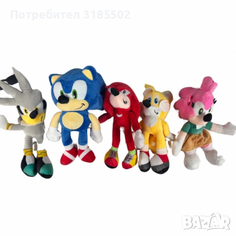 Плюшени герои от Sonic – 26 см емоция и забавление с любимите анимационни, снимка 2 - Плюшени играчки - 51514182