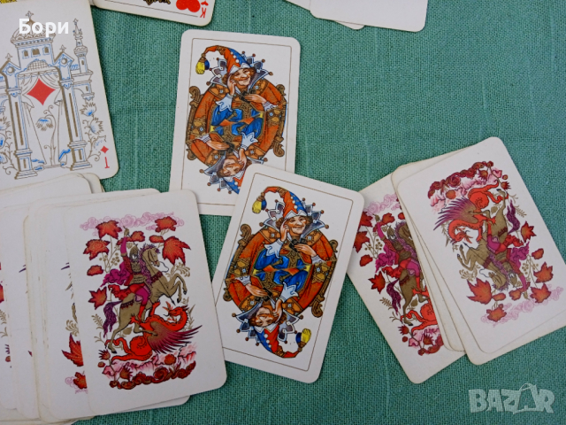 КАРТЫ ИГРАЛЬНЫЕ СУВЕНИРНЫЕ с лаковым покрытием А-I-54 1982 ЛЕНИНГРАД , снимка 8 - Карти за игра - 36144006