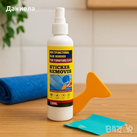 Премахващ спрей за стикери и лепила с инструмент за стъргане – 120мл, снимка 5 - Аксесоари и консумативи - 50988901