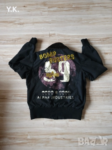 Оригинално мъжко бомбър яке Alpha Industries, снимка 4 - Якета - 52195197