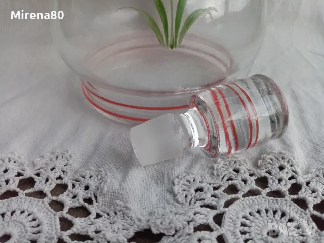 Винтидж гарафа ръчно рисувана, снимка 6 - Декорация за дома - 48358023