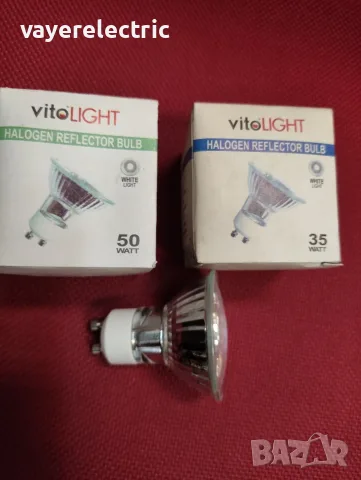 Халогенна луничка 35W и 50W, 220V GU10, дихроична крушка за луна, халогенка