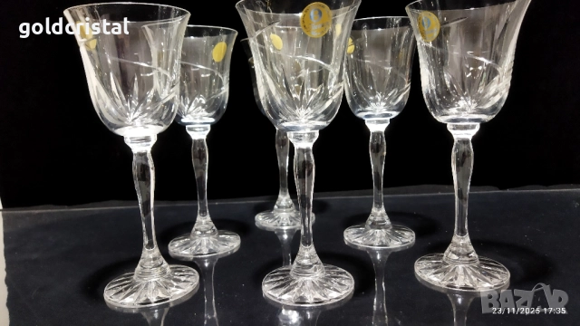 кристални чаши за вино , снимка 10 - Антикварни и старинни предмети - 23518686