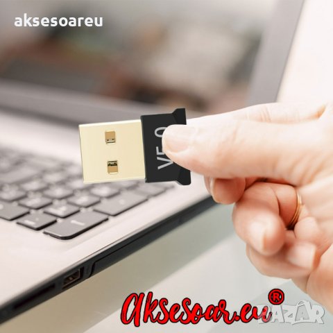 USB Bluetooth 5.1 адаптер Handsfree Безжичен предавател Приемник 2.4 GHz за настолен компютър Лаптоп, снимка 10 - Мрежови адаптери - 41022569