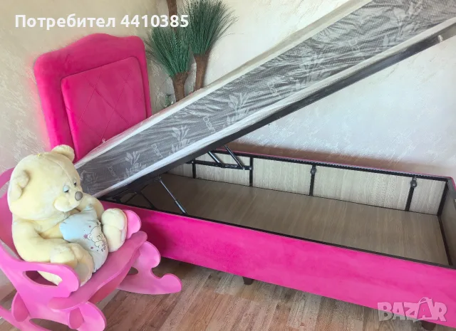 Единично леглото с чисто нов матрак, снимка 3 - Спални и легла - 56056643