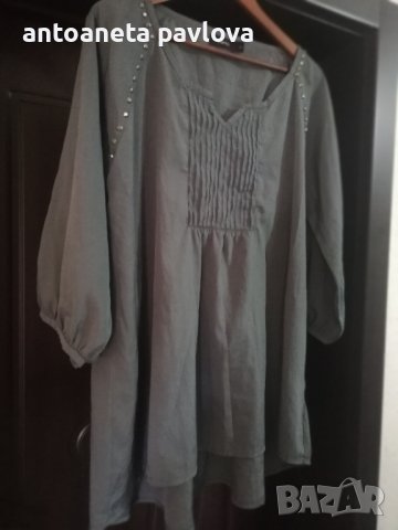 Сива лека туника с кабзи., снимка 1