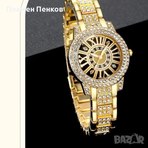 Луксозни кварцови ръчни часовници комлект с гривна, снимка 3 - Дамски - 44261897